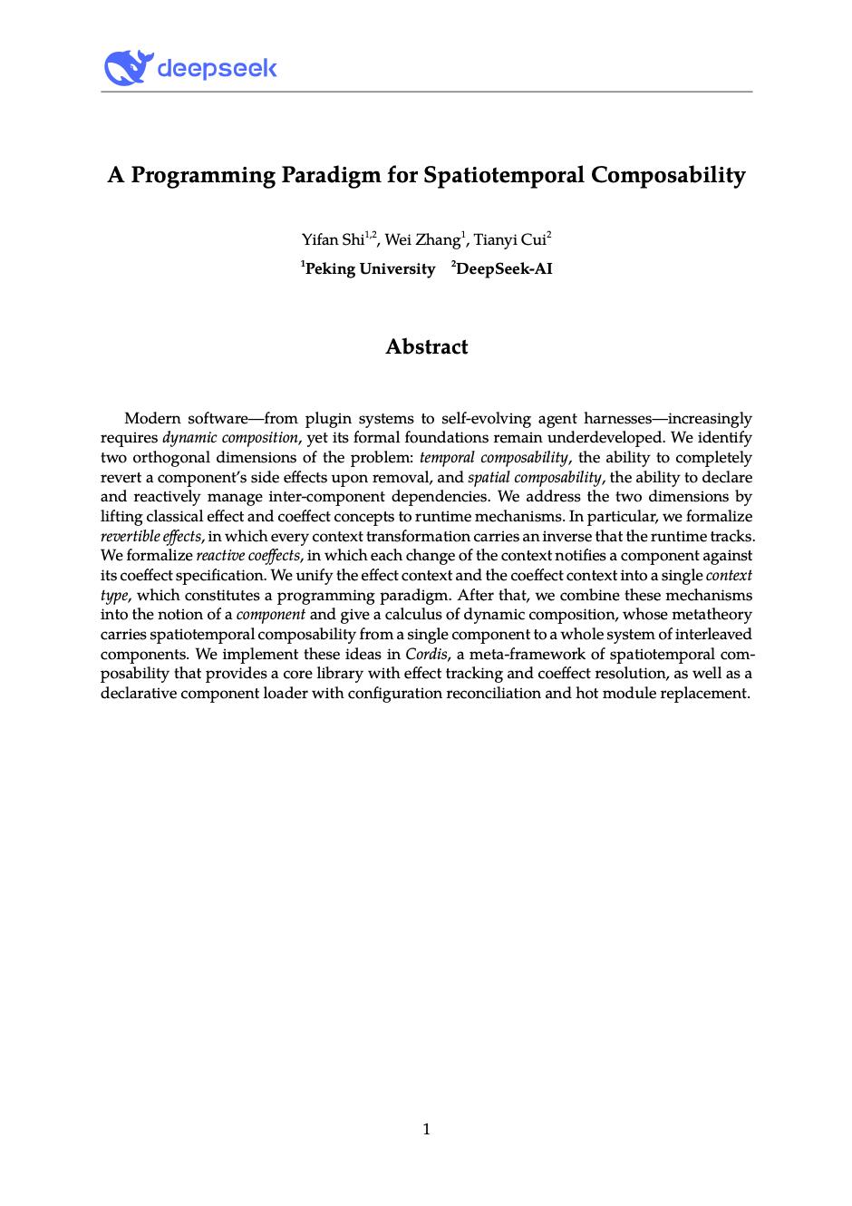 A Programming Paradigm for Spatiotemporal Composability